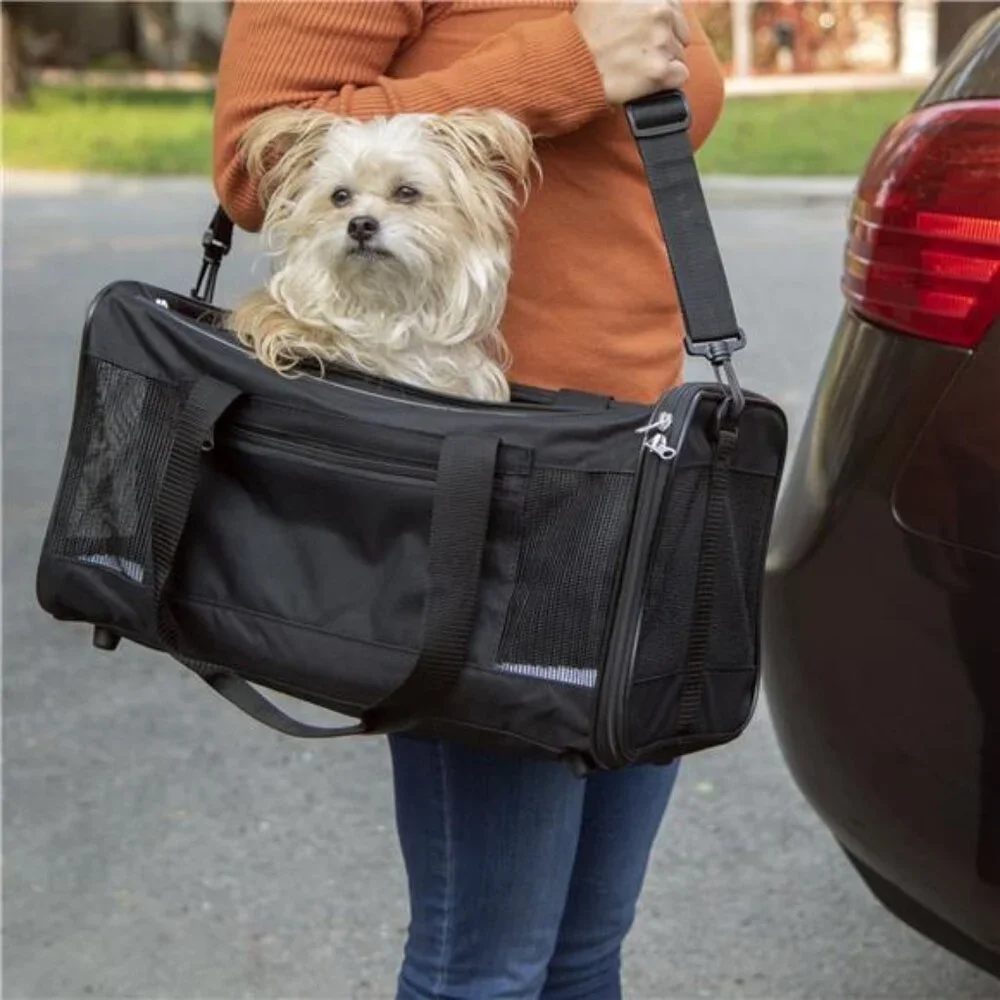 Easy Explorer Medium Guaranteed On-Board Travel Pet Carrier, Black